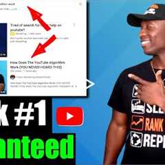 How To Rank Your Videos In YouTube Search (THIS WORKS THE BEST)