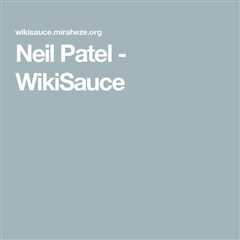 Neil Patel - WikiSauce in 2024