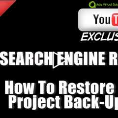 GSA Search Engine Ranker   Restore a data pack from Asia Virtual Solutions