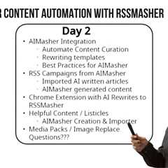 Day 2: Rewriting Automation with RSSMasher and AIMasher