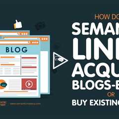 How Does Semantic Links Acquire Blogs—Build or Buy Existing Ones?