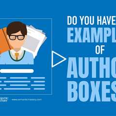 Do You Have Any Examples Of Author Boxes?