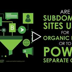 Are Subdomain Sites Used for Organic Leads or to Power Separate GBPs?